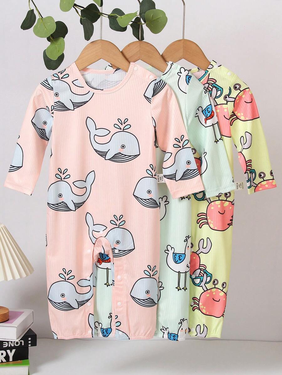 Mono lindo de cuello redondo para niño pequeño, otoño - Multicolor - Ver 1