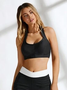 VARSIVA Sports Summer Yoga Basic Chest Cup&Backless With Workout TankTop - Black - View 3