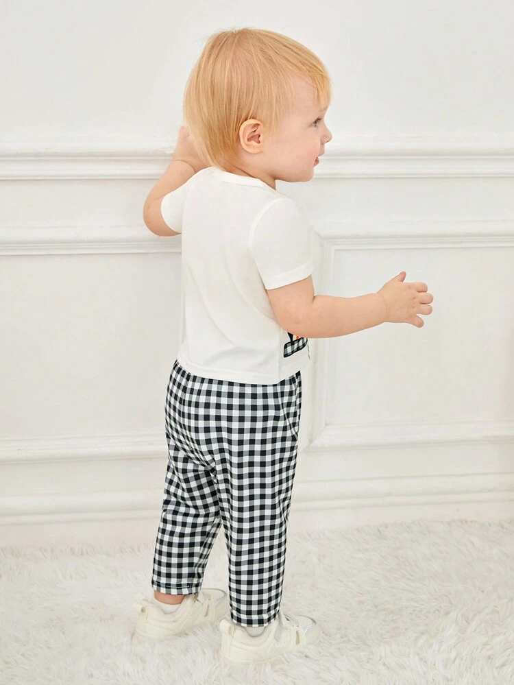 Baby Boys Casual Cute Printed Two-Piece Set, Dress Up Clothing