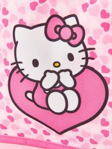 HELLO KITTY AND FRIENDS | SHEIN 卡通和爱心印花手提袋，情人节 - 粉色 - 查看 7