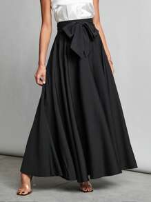 SHEIN Tall Czarna spódnica z wysokim stanem, zapinana na zamek, odpowiednia na imprezy