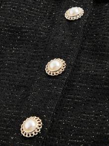 SHEIN MOD Women's Button Decorated Ruffle Hem Camisole With Wide Straps, Summer - Black - View 3