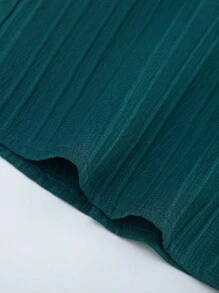 Manfinity RSRT Men's Vacation And Casual Solid Color Short Sleeve Shirt With Shorts Set - Green - View 3