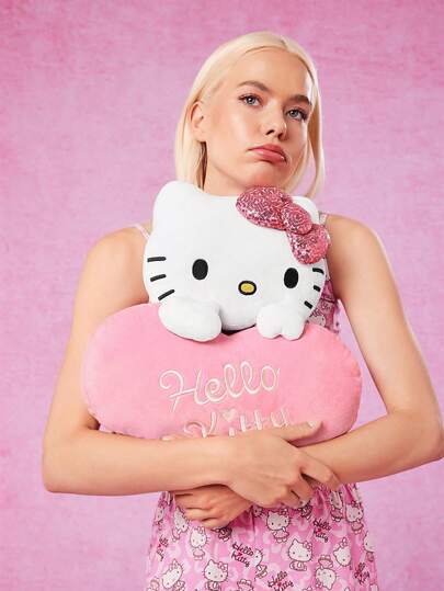HELLO KITTY AND FRIENDS | SHEIN Cartoon Pattern Letter Embroidery Shaped Cushion Pillow