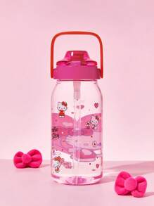 HELLO KITTY AND FRIENDS | SHEIN 1000ml/35oz Flip-Top Handle Cold Water Bottle - Pink - View 7