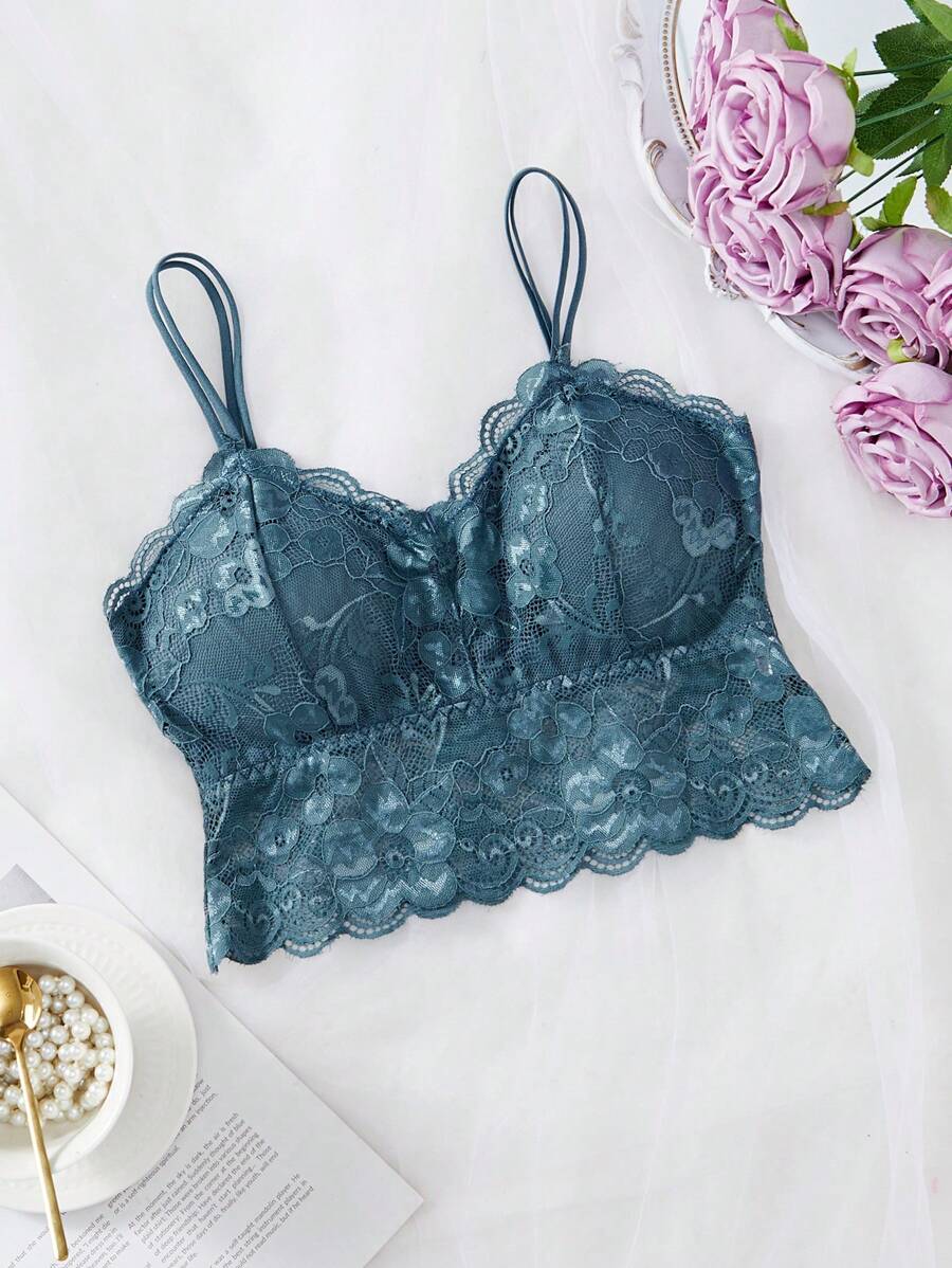 Đồ lót ren màu trơn thời trang mặc hàng ngày - xanh quân đội - Xem 1