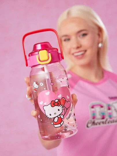 HELLO KITTY AND FRIENDS | SHEIN 1000毫升/35盎司翻蓋手柄冷水瓶