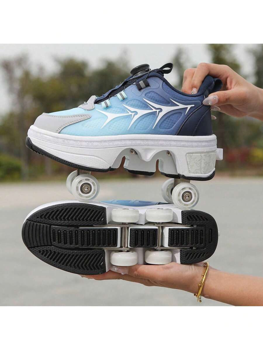 Do The Wheels On Heelys Retract Transformable 4-Wheel Heelys Roller Skate Shoes For Boys & Girls