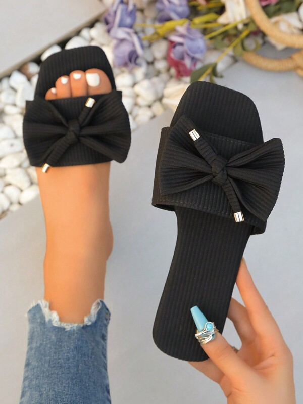 Women's Spring Summer Autumn 2025 New Casual Elegant Romantic Fashion Versatile Outdoor Sexy Open Toe Solid Color One-Side Strap Flat Sandals, Beach Resort Non-Slip Comfortable Flat Slippers