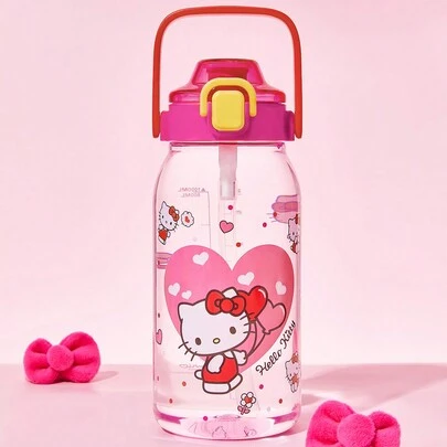 HELLO KITTY AND FRIENDS | SHEIN 1000ml/35oz Flip-Top Handle Cold Water Bottle