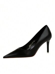 Fall/Winter 9283-A5 European And American Style Patent Leather High Heels For Women, Pointed Toe, Thin Heel, All-Match And Versatile Office Shoes, Elegant, Party