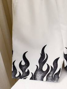 Tween Boy Street Style Fashion Pattern Casual Shorts - White - View 5