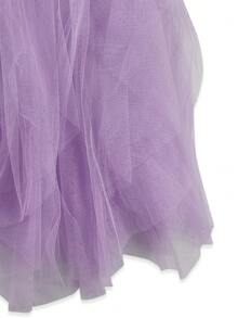 Faeriesty Luxe 网眼覆盖下摆开叉大腿管礼服