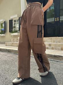 FRIFUL Women's Solid Color Simple Daily Long Pants
