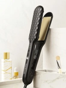 Teckwe 直发器，二合一卷发，快速加热，4 种温度调节 170-230℃，适合家庭和旅行使用 - 美国插头