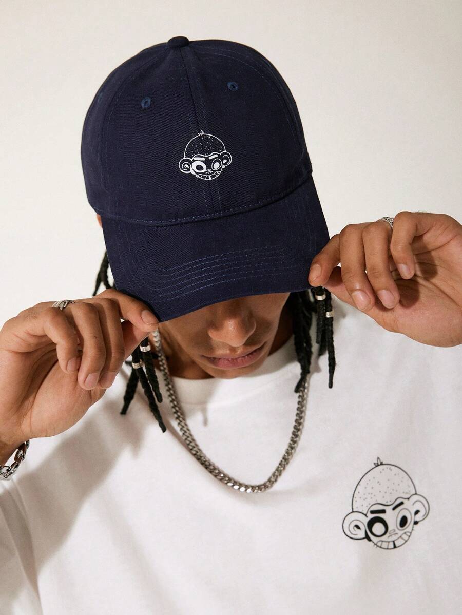 GAWX Artist Men's Cartoon Print Baseball Cap, Holiday - Black - View 1