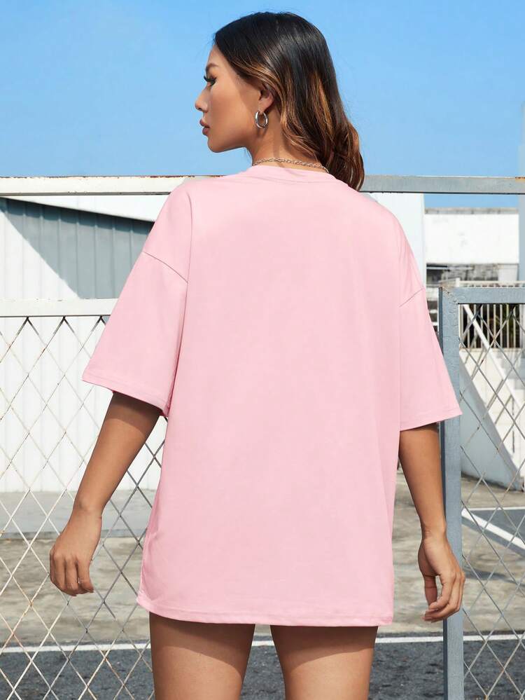 Solid Drop Shoulder Tee
