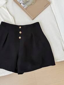 Tween Girl Elegant Sleeveless Halter Neck Top And Pants Set With Backless Design - Black and White - View 3