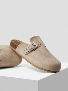 MOTF PREMIUM WOMEN'S CASUAL BUCKLE DETAIL FLAT SHOES, FOR CHRISTMAS FALL NEW YEAR HOLIDAY, VALENTINES - Apricot - View 4