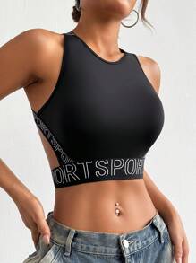 SHEIN Cheerettes 迷彩印花短款运动 T 恤