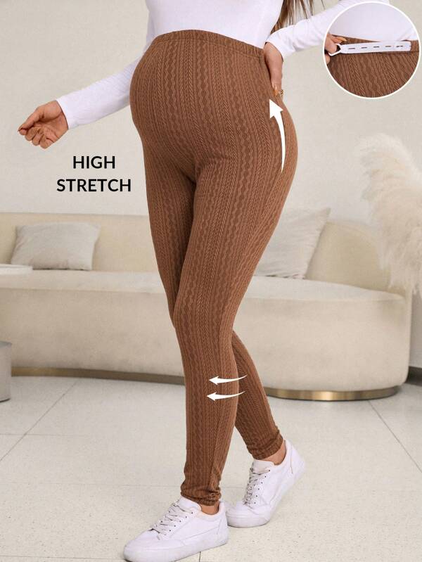 SHEIN Maternidad Leggings de cintura ajustable