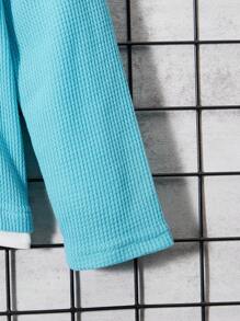 SHEIN Tween Boy Spring/Summer Loose Fit Casual 2 In 1 Round Neck Long Sleeve T-Shirt - Multicolor - View 7