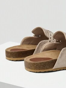 MOTF PREMIUM WOMEN'S CASUAL BUCKLE DETAIL FLAT SHOES, FOR CHRISTMAS FALL NEW YEAR HOLIDAY, VALENTINES - Apricot - View 10