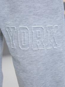 Pantalones cortos deportivos de impresión de letras 3D para niños preadolescentes
