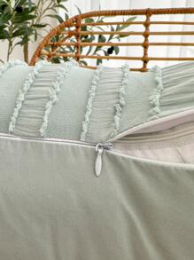 1pc, 3D Cut-Flower Bubble Yarn, Pillowcase (Without Core), Thin, Breathable, Soft, Bedding For Boys' And Girls' Dormitories, School Bedding, Dormitory Decoration, Bedroom Decoration, Living Room Sofa Decoration