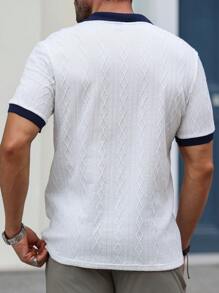 Manfinity Homme Men's Color Block Short Sleeve Casual Polo Shirt For Summer And Commute