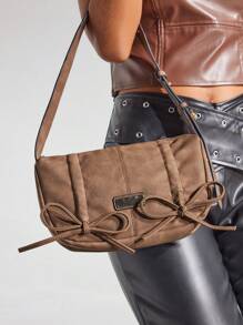 SHEIN BAE Ladies Party Club Street Y2K Shoulder Bag - Brown - View 6