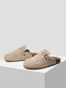 MOTF PREMIUM WOMEN'S CASUAL BUCKLE DETAIL FLAT SHOES, FOR CHRISTMAS FALL NEW YEAR HOLIDAY, VALENTINES - Apricot - View 6