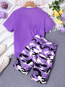 SHEIN Tween Girls T-Shirt Co-Ords