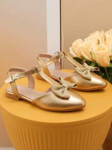 時尚,舒服的平底鞋合適的適用於派對和節假日 - 金色 - 查看 5