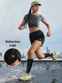In My Nature Einfache lose Damen Shorts Einfarbig