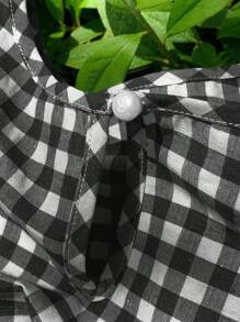 Comfortcana Print Keyhole Back Knot Cuff Top For Summer Going Out