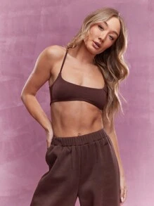 MISSGUIDED Cami Bra Top With Back Cross Strings
