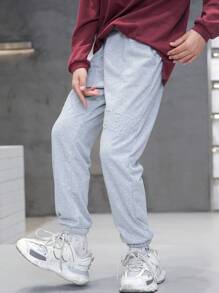 Pantalones cortos deportivos de impresión de letras 3D para niños preadolescentes