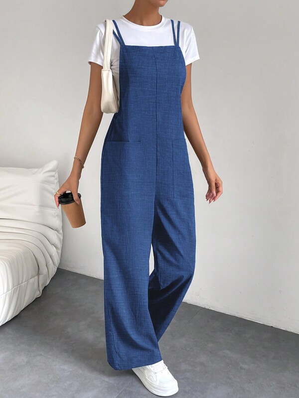 Zielony Mono casual de mujer con tirantes ajustables, adecuado para la oficina, la escuela y todas las estaciones