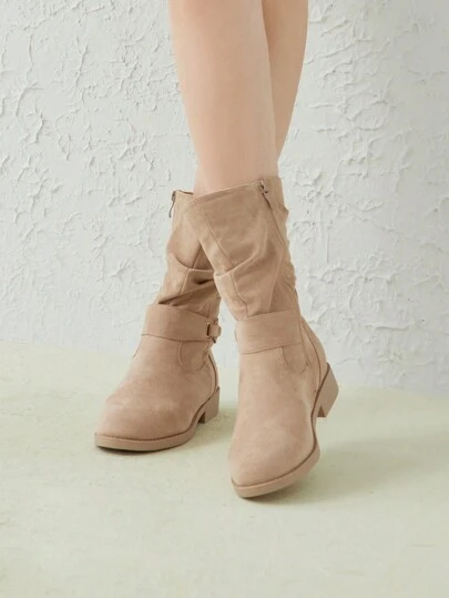 Women Shoes Fashion Round Toe Chunky Heel Ankle Boots Vacation Shoes Summer For And Spring Shoes Spring Break Easter For Christmas