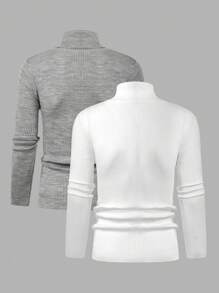 RueChic Men's Simple Business Turtleneck Sweater Multi-Pack, Slim Fit