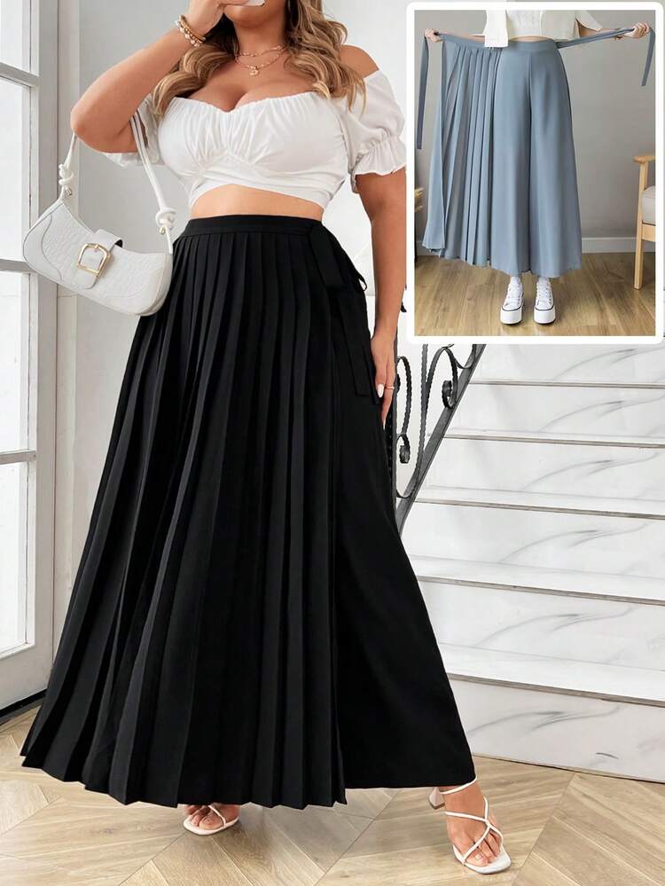 Plus Size Women's Plain Casual Daily Trousers Fall Cloth For Women