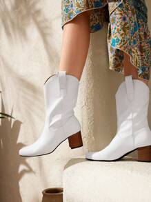 Styleloop Ladies' Solid Color High Heel Fashion Boots Suitable For Daily Wear Fall