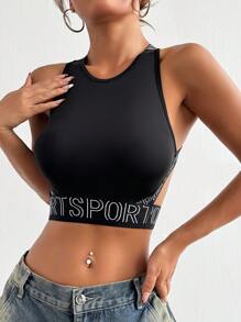 SHEIN Cheerettes 迷彩印花短款运动 T 恤