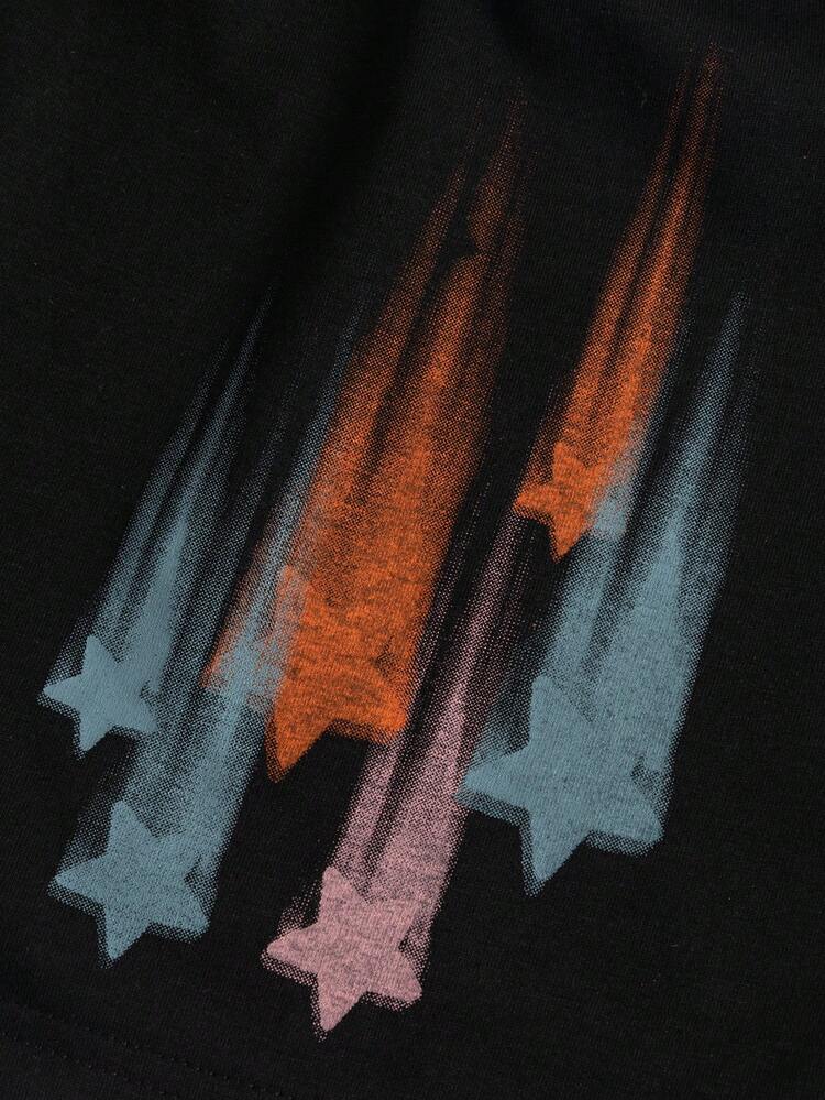 Street Style Women's Colorful Fluid Star Printed Casual Shorts