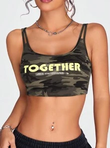 SHEIN Coolane 迷彩運動休閒多用途背心 - 軍綠色 - 查看 3