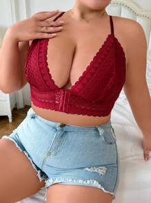 اعة كبيرة مقاس إضافي بدون سلك مصنوعة من الدانتيل، قطعة إحدى من ملابس داخلية