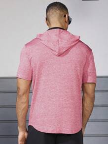 Manfinity Sport Corelite Camiseta deportiva de manga corta de estilo novio para hombres, estampada y sencilla, de uso casual