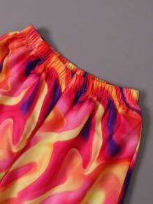 Teen Girl Butterfly Printed Summer Tank Top And Casual Tapered Pants Two-Piece Set