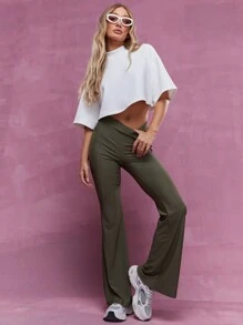 MISSGUIDED 背面徽标标签 Polo 领落肩短款 T 恤 - 白色 - 查看 4